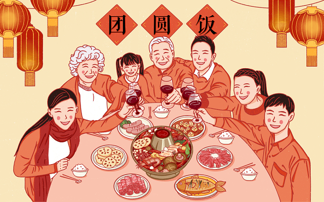 中国春节-春节团圆包饺子，温馨幸福的家庭时光