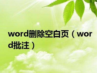 word文档怎么删除不需要的页面-遇到 Word 文档多出空